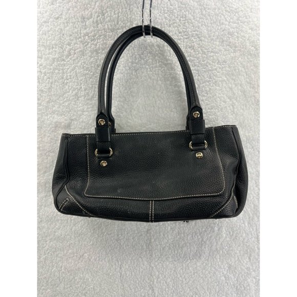 Kate Spade New York Womens Satchel Handbag Black Snap Phone Pocket Tassel M - Picture 2 of 12